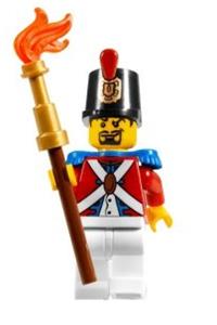 Imperial Soldier II with Shako Hat Printed, Black Goatee pi092