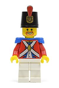 Imperial Soldier Minifigure - Imperial Soldier II with shako hat printed,  brown beard - pi098