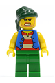 Pirate with Blue Vest, Green Legs, Dark Green Bandana, Bared Teeth - pi103