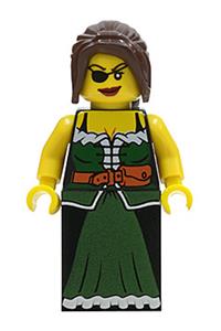 Pirate Female Minifigure - Female pirate wearing a skirt - pi126