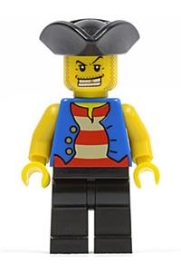 Pirate Blue Vest, Black Legs, Tricorne Hat pi127