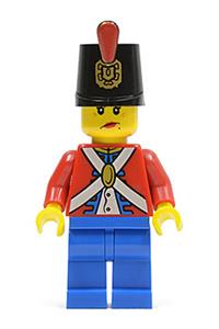Imperial Soldier Minifigure - Female Imperial Soldier II with shako hat print, and blue legs - pi136
