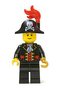 Captain Minifigure - Captain wearing a bicorne hat with skull and plume - pi138