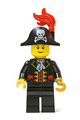 Captain with bicorne hat with skull and plume - pi138