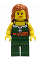 Female pirate with dark green legs and a scar over the left eye - pi143