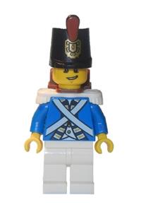 Bluecoat Soldier Minifigure - Bluecoat Soldier 3 with a lopsided grin - pi154
