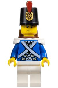 Bluecoat Soldier Minifigure - Bluecoat Soldier 4 with sweat drops - pi155