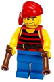 Pirate 3 with Black and Red Stripes, Blue Legs, Scar - pi161