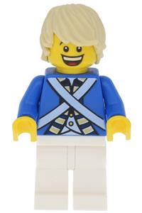 Bluecoat Soldier Minifigure - Bluecoat Soldier 7 with tousled hair - pi175