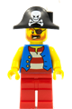 Pirate captain with a white plume feather - pi180