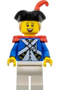 Imperial Soldier IV - Officer, Female, Black Tricorne, Tan Hair, Red Epaulettes and Plume pi188