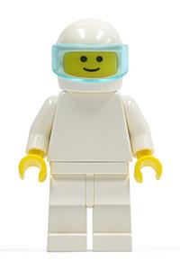 Space Shuttle Astronaut - Plain white torso with white arms, white legs, white helmet, trans-light blue visor pln0010