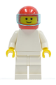 Plain White Torso with White Arms, White Legs, Red Helmet - pln006