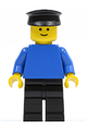 Plain Blue Torso with Blue Arms, Black Legs, Black Hat - pln015