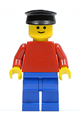 Plain Red Torso with Red Arms, Blue Legs, Black Hat - pln017