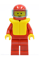 Plain Red Torso with Red Arms, Red Legs, Red Helmet, Trans-Light Blue Visor, Life Jacket - pln031