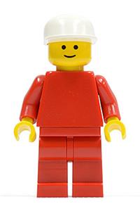 Plain Red Torso with Red Arms, Red Legs, White Cap pln035