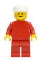 Plain Red Torso with Red Arms, Red Legs, White Cap - pln035