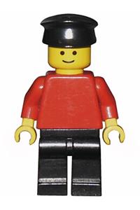 Plain Red Torso with Red Arms, Black Legs, Black Hat pln057