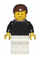 Plain Black Torso with Black Arms, White Legs, Brown Male Hair - pln060