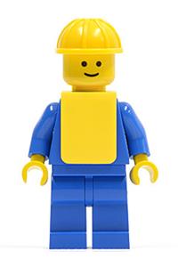 Plain Blue Torso with Blue Arms, Blue Legs, Yellow Construction Helmet, Yellow Vest pln064