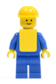 Plain Blue Torso with Blue Arms, Blue Legs, Yellow Construction Helmet, Yellow Vest - pln064
