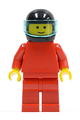 Plain Red Torso with Red Arms, Red Legs, Black Helmet, Trans-Light Blue Visor - pln070