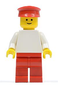 Plain White Torso with White Arms, Red Legs, Red Hat pln072