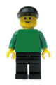 Plain Green Torso with Green Arms, Black Legs, Black Cap - pln095