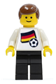 Soccer Player - German Player 4, German Flag Torso Sticker on Front, Black Number Sticker on Back - pln102s01