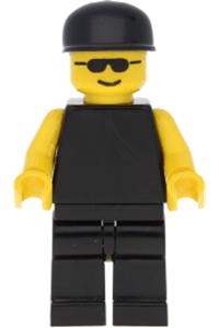 Plain Black Torso with Yellow Arms, Black Legs, Sunglasses, Black Cap pln104