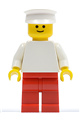 Plain White Torso with White Arms, Red Legs, White Hat - pln131