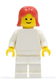 Plain White Torso with White Arms, White Legs, Red Female Hair - pln143