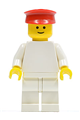 Plain White Torso with White Arms, White Legs, Red Hat - pln164