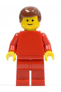Plain Red Torso with Red Arms, Red Legs, Reddish Brown Male Hair pln174