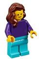 Plain Dark Purple Torso with Dark Purple Arms, Medium Azure Legs, Reddish Brown Female Hair over Shoulder - pln184