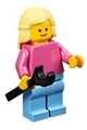 Plain Dark Pink Torso with Dark Pink Arms, Medium Blue Legs, Bright Light Yellow Female Hair Mid-Length - pln185