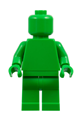 Minifigure with a plain bright green torso, bright green legs, and a bright green head, all monochrome - pln199