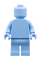 Minifigure with a plain bright light blue torso, bright light blue legs, and a bright light blue head - pln200