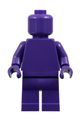 Minifigure with a plain dark purple torso, dark purple legs, and a dark purple head - pln204
