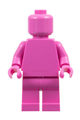 Minifigure with plain dark pink torso, dark pink legs, and a dark pink monochrome head - pln205