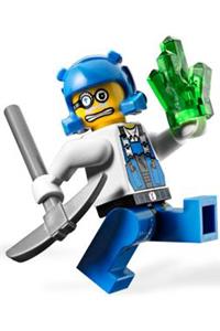 Brains Power Miner Minifigure - Power Miner Brains - pm007