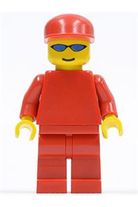 F1 Ferrari Truck Driver Minifigure - F1 Ferrari truck driver minifigure without torso sticker - rac026