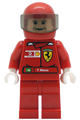 F1 Ferrari - F. Massa with Helmet Red Plain - with Torso Stickers - rac027s