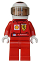 F1 Ferrari - K. Raikkonen with Helmet White Printed - with Torso Sticker - rac035s