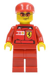 F1 Ferrari Engineer Minifigure - F1 Ferrari engineer minifigure with torso stickers - rac037s
