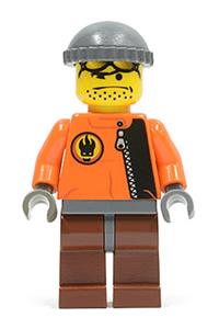 Hot Rod Driver Minifigure - Hot Rod Driver Orange - rac039