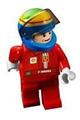 F1 Ferrari - F. Massa with Helmet Blue Printed - with Torso Stickers - rac043s