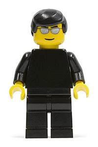 F1 Ferrari Official Minifigure - LEGO minifigure of an F1 Ferrari Official, missing torso stickers - rac044