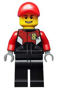 Racing Bike Driver Minifigure - Racing Bike Driver 1 - rac057